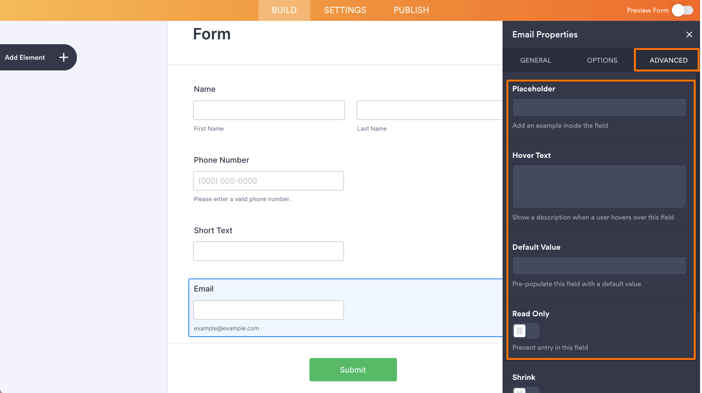 How to Add and Set Up the Email Element on Your Form Image-6