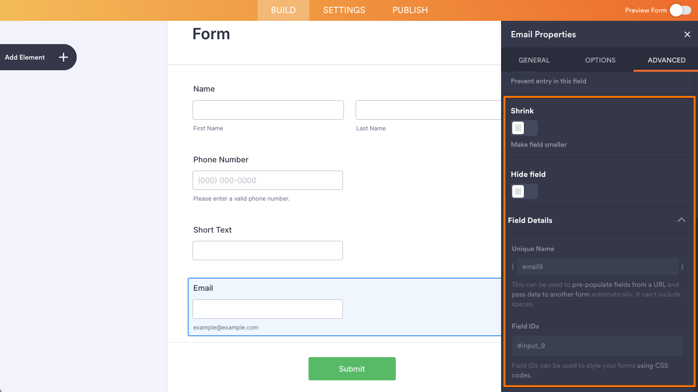 How to Add and Set Up the Email Element on Your Form Image-7