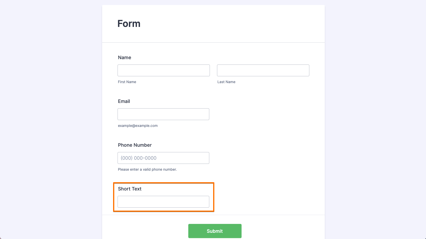 How to Add and Set Up the Short Text Element on Your Form Image-8