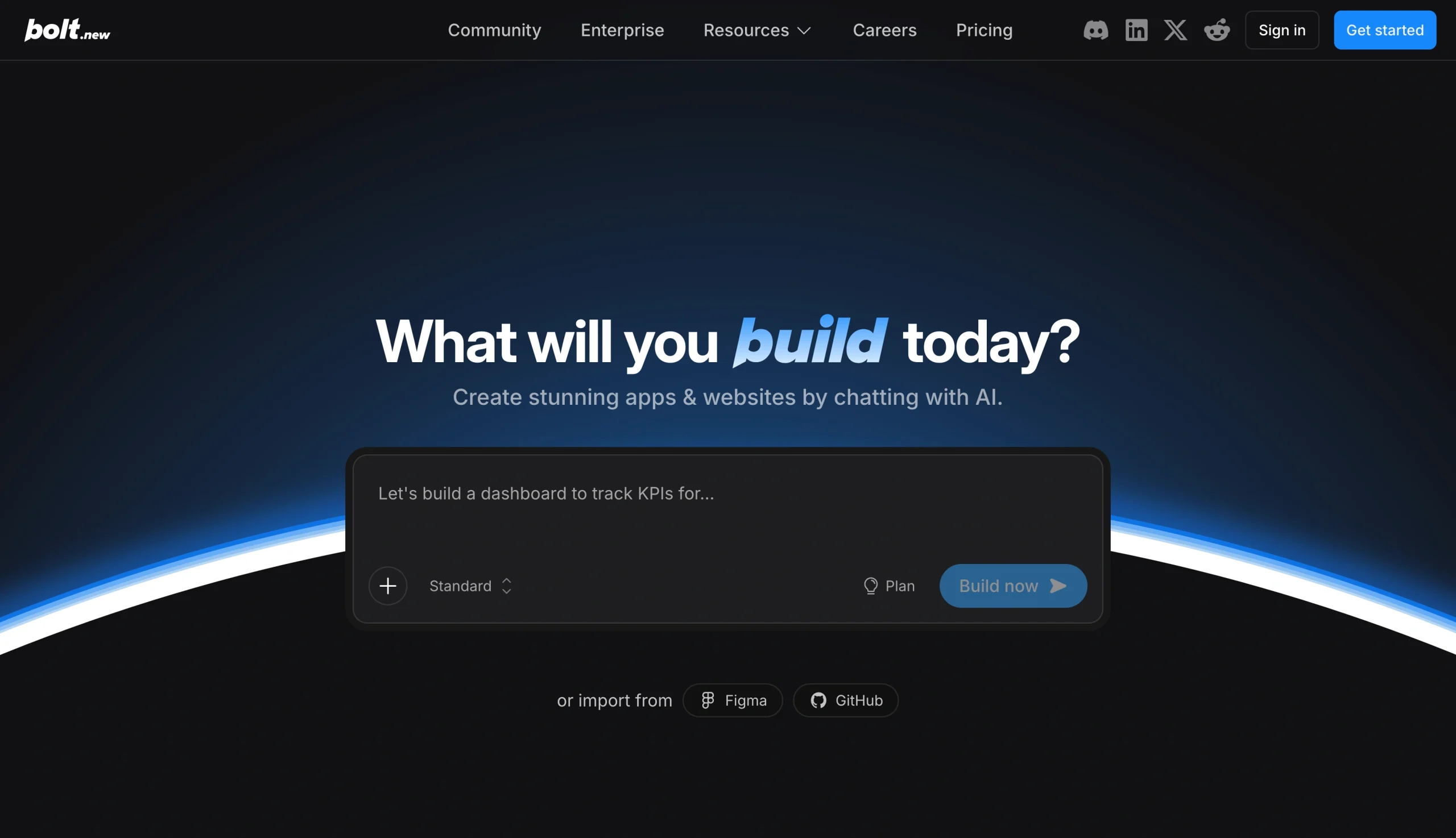 Screenshot of the Bolt