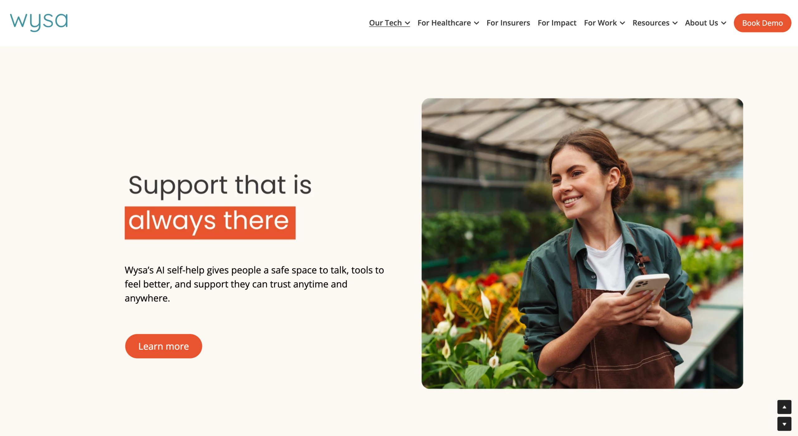 Wysa Landing Page