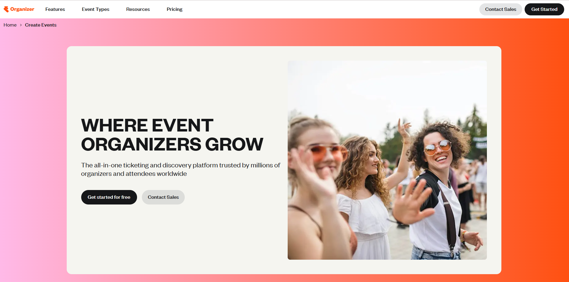 Eventbrite Landing Page