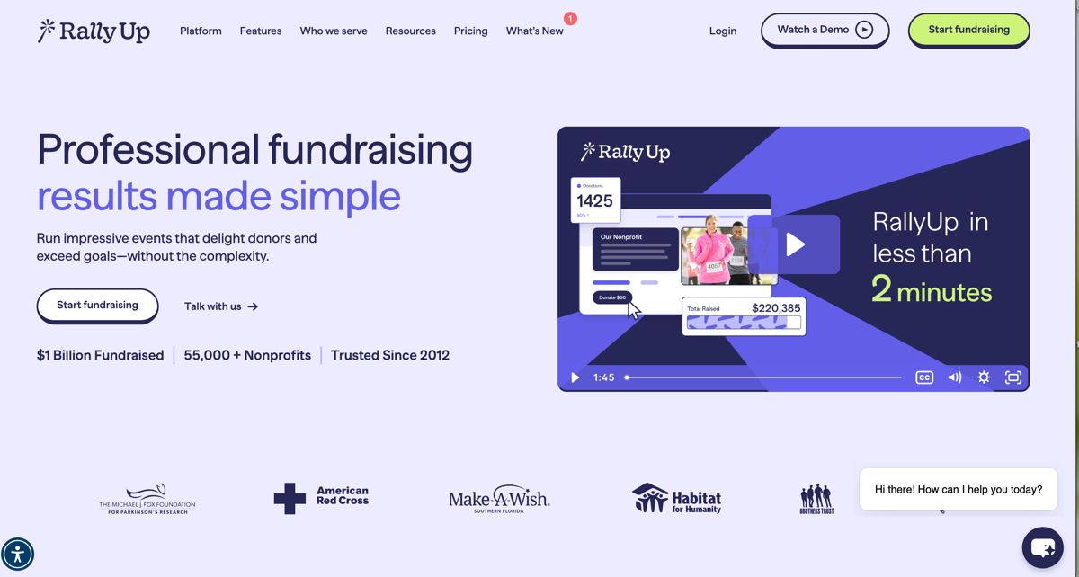RallyUp Landing Page