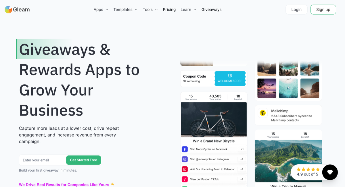 Gleam Landing Page