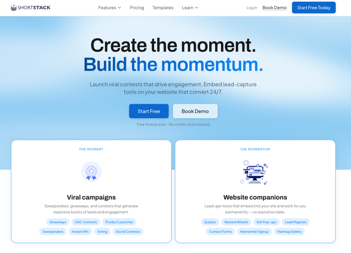 ShortStack Landing Page