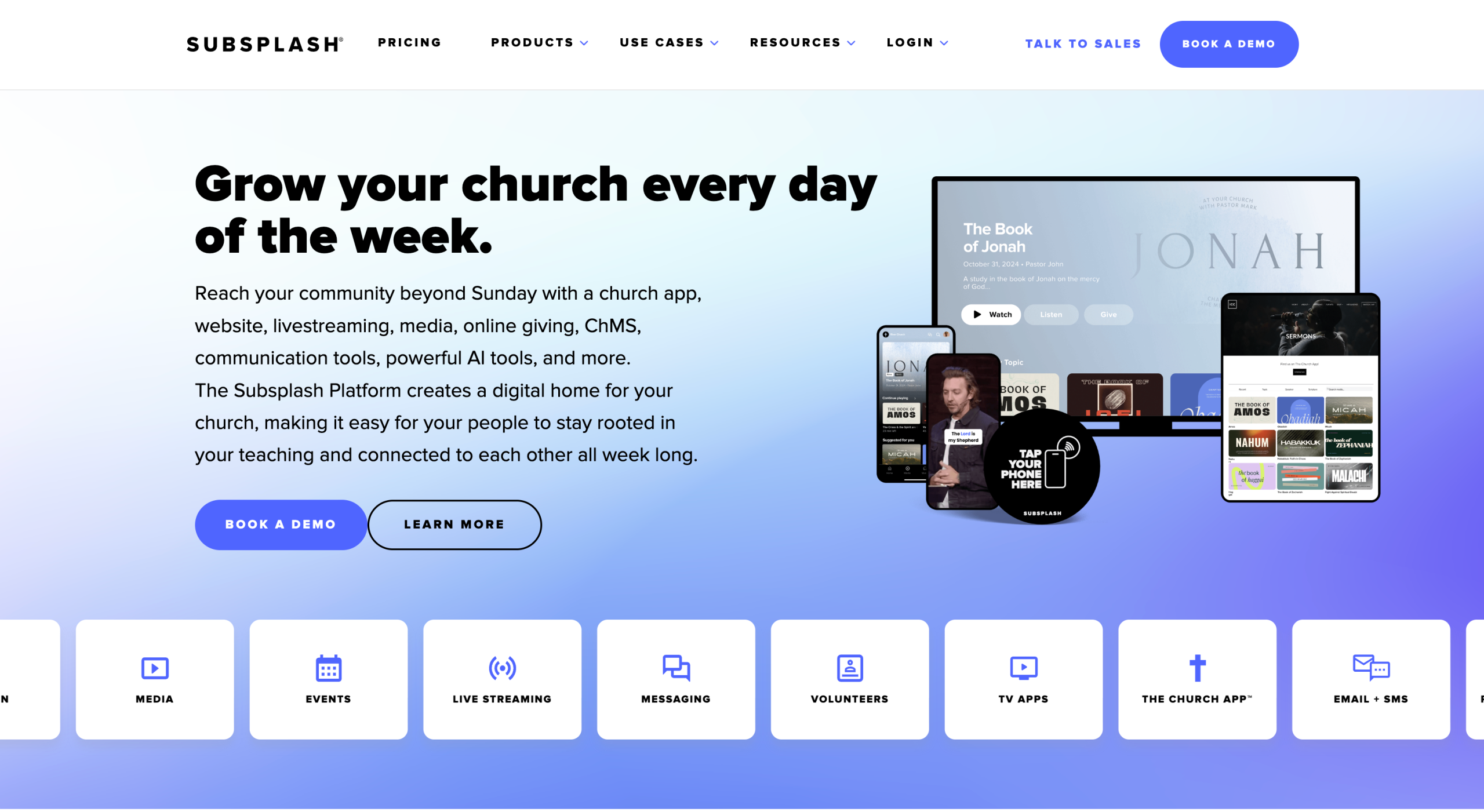Subsplash Landing Page