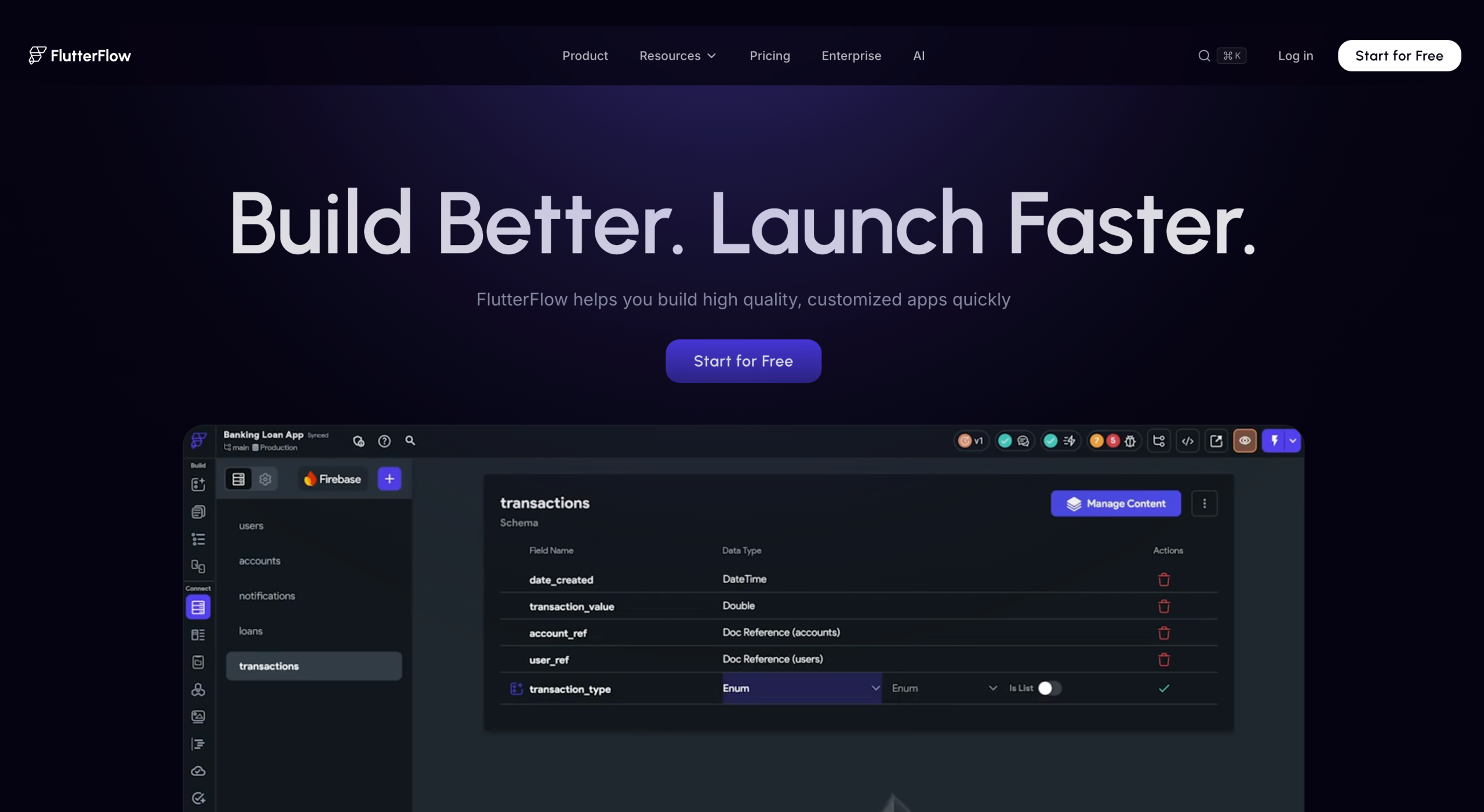 FlutterFlow Landing Page