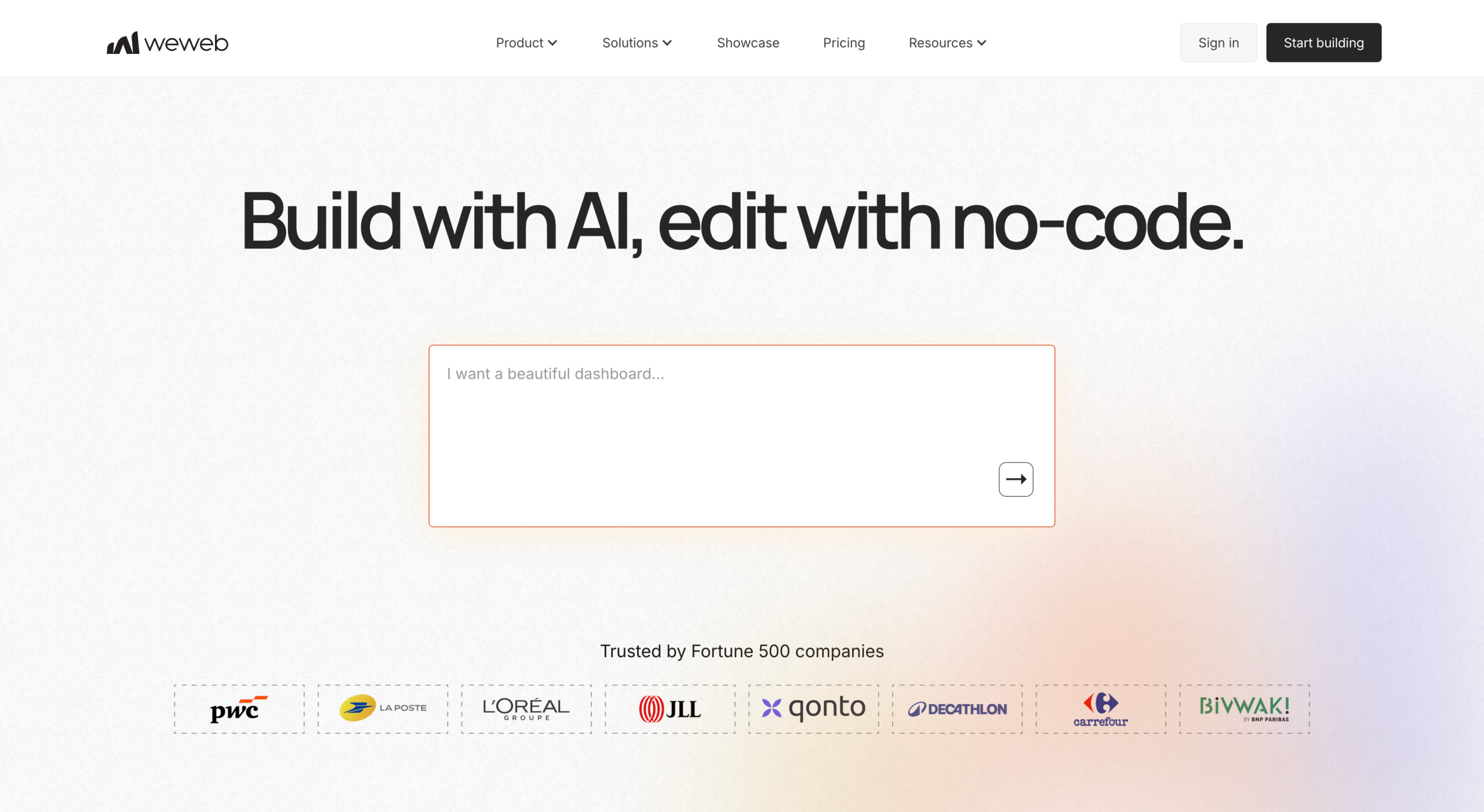 WeWeb Landing Page