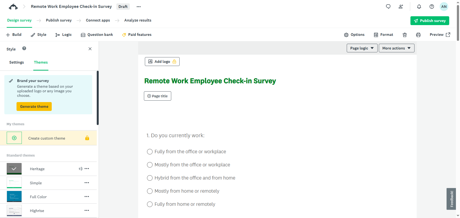 SurveyMonkey Survey Creator
