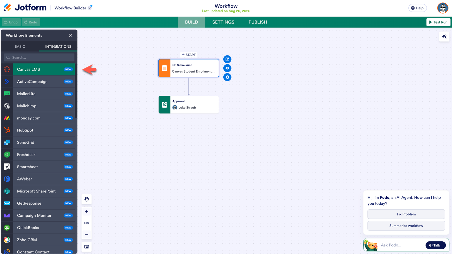 Buat alur kerja pendidikan yang lebih cerdas dengan integrasi Canvas baru dari Jotform Image-1