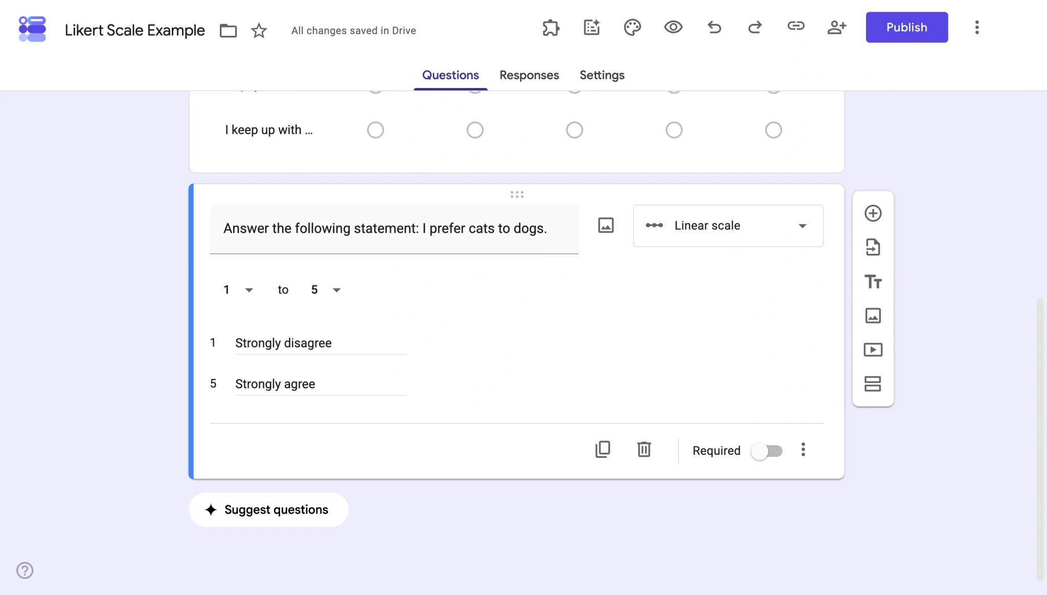 Cara membuat pertanyaan skala Likert di Google Forms Image-3