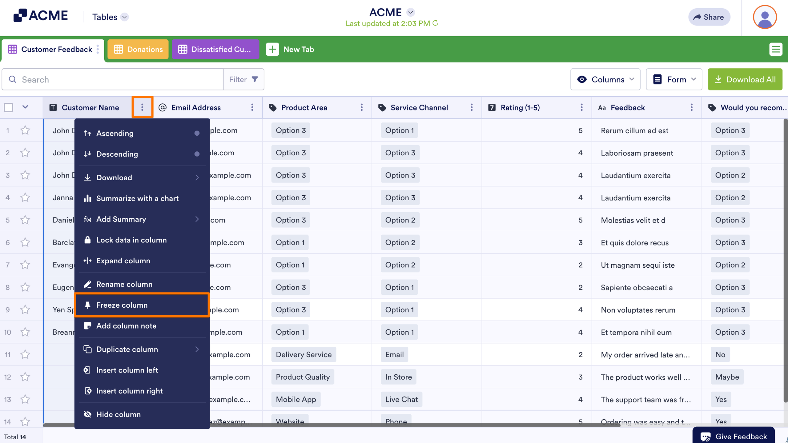 How to Freeze and Unfreeze Columns in Tables Image-1