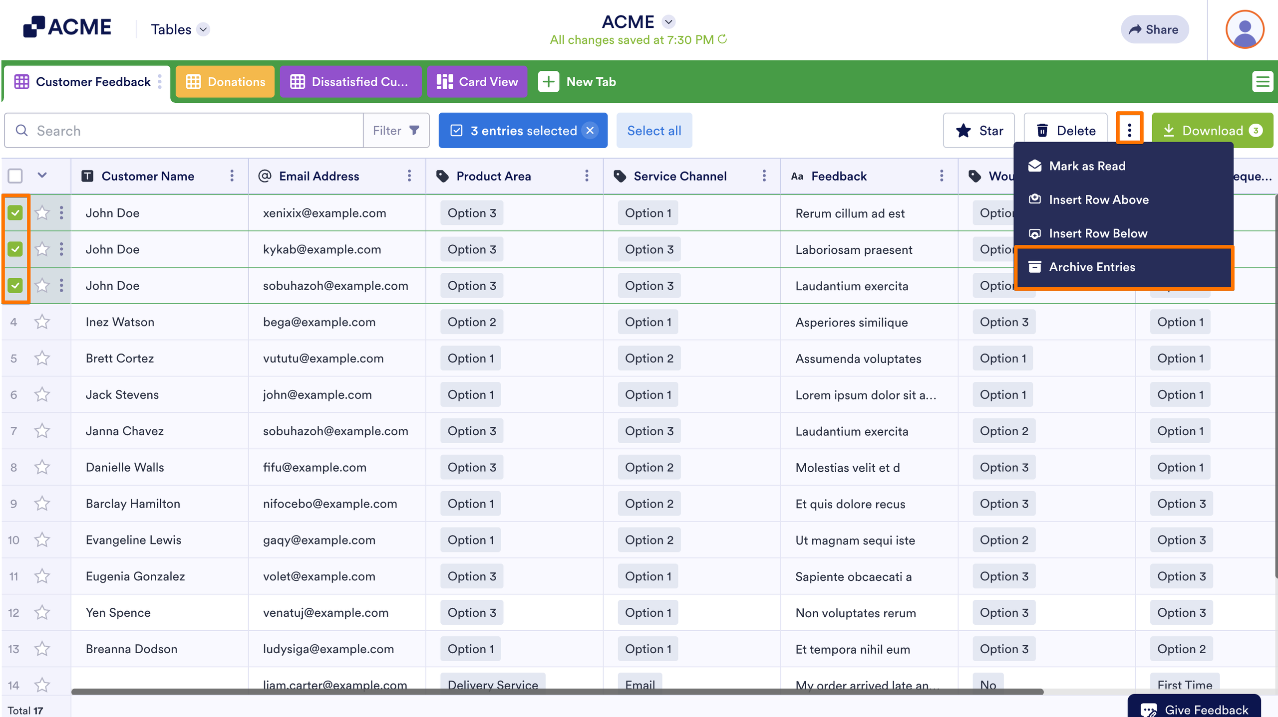 How to Archive Submission Entries in Tables Image-1
