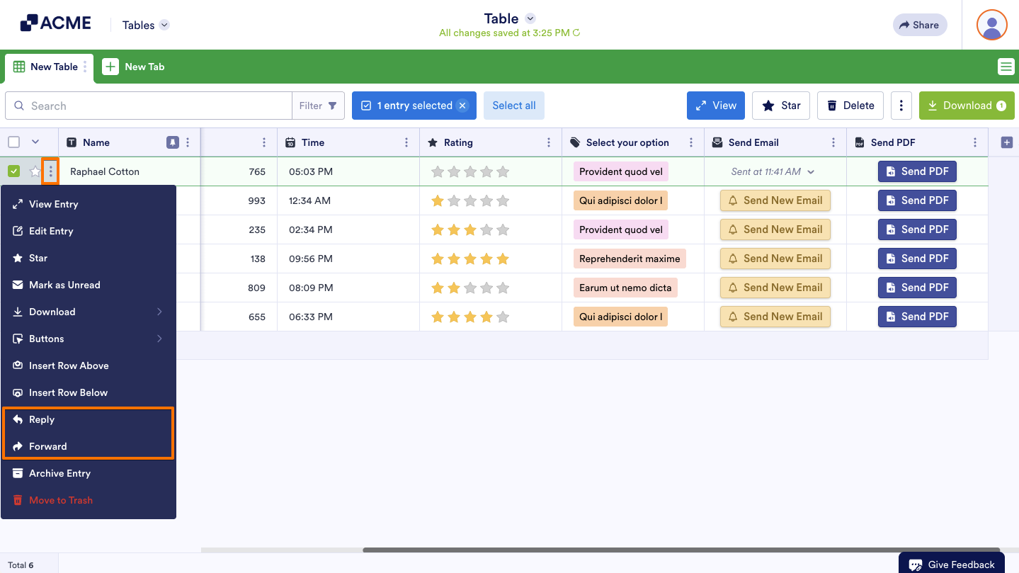 How to Use Direct Emailing Options in Tables Image-1