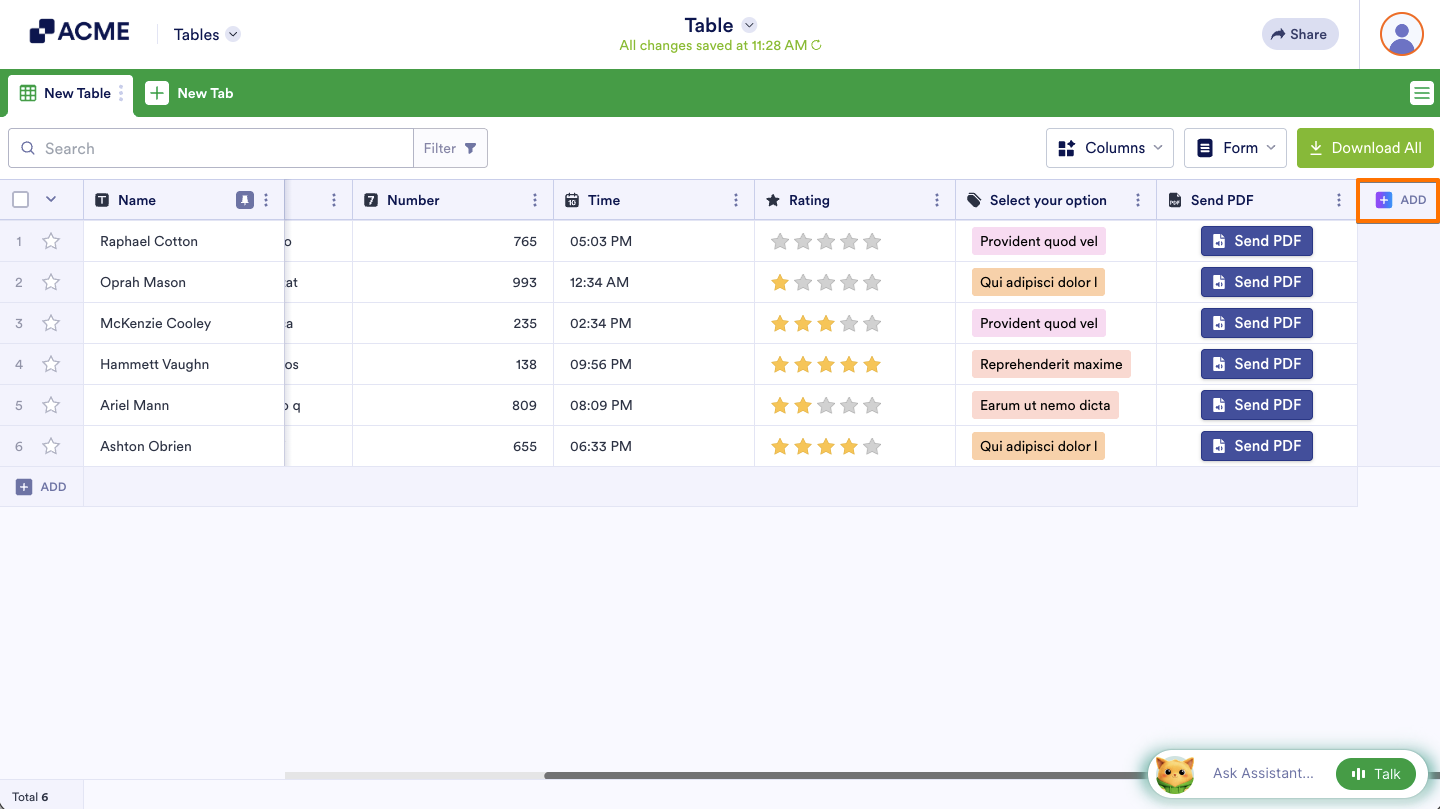 How to Send Data to Other Apps in Tables Image-1