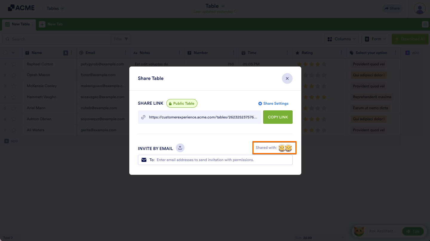How to Share Your Submission Tables with Tables and Collaborate Image-10