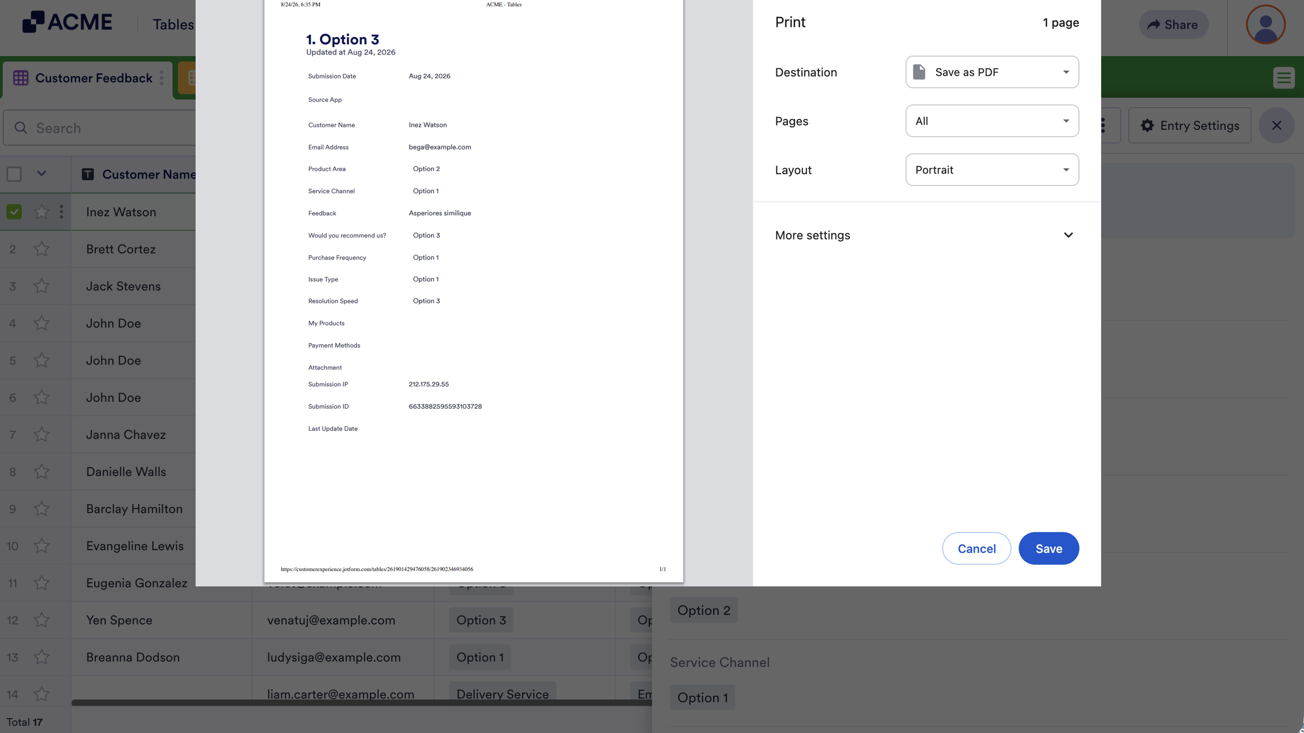How to Print Entries in Tables Image-2