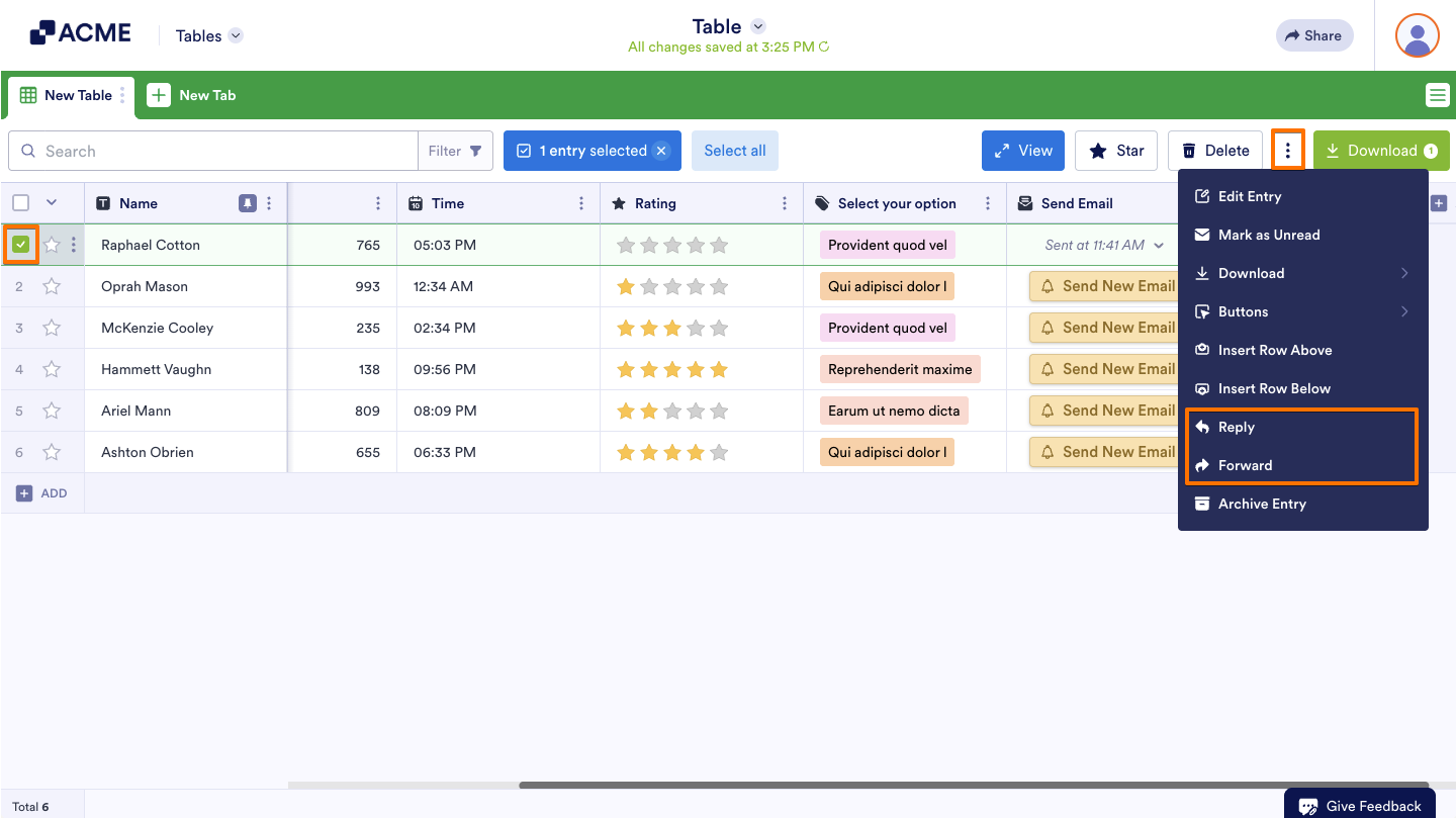 How to Use Direct Emailing Options in Tables Image-2