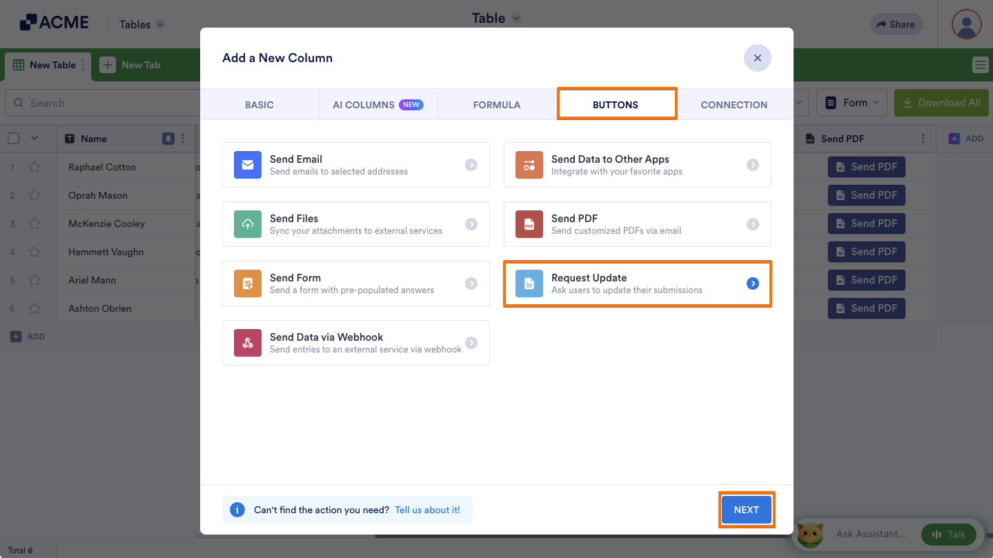 How to Request Submission Updates in Tables Image-2