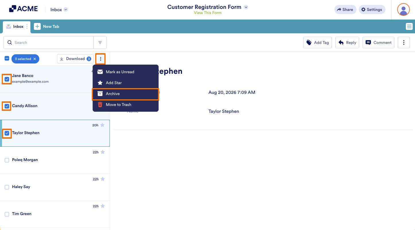 How to Archive and Unarchive Submissions in Inbox Image-3