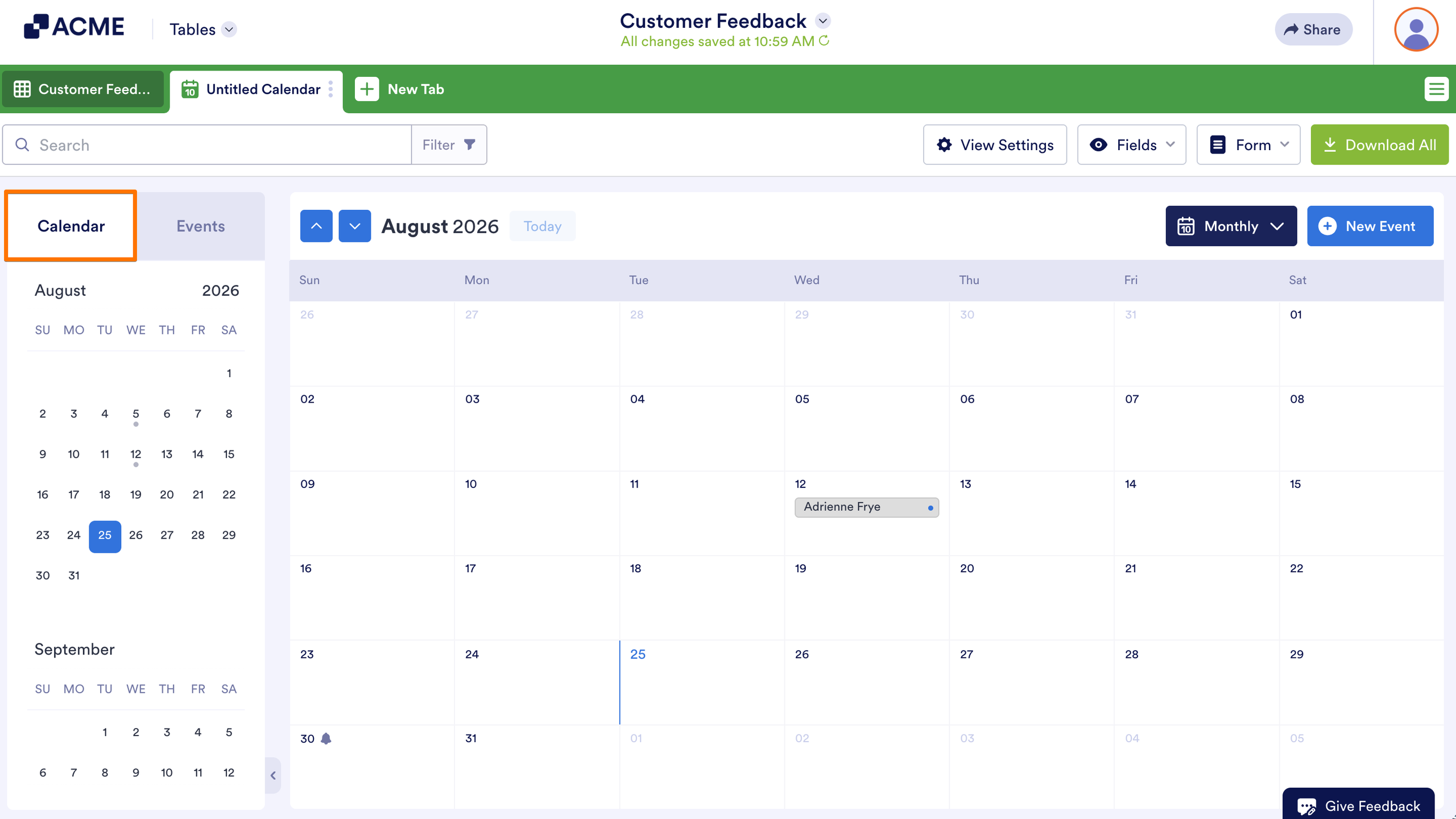 How to Add a Calendar View in Tables Image-17