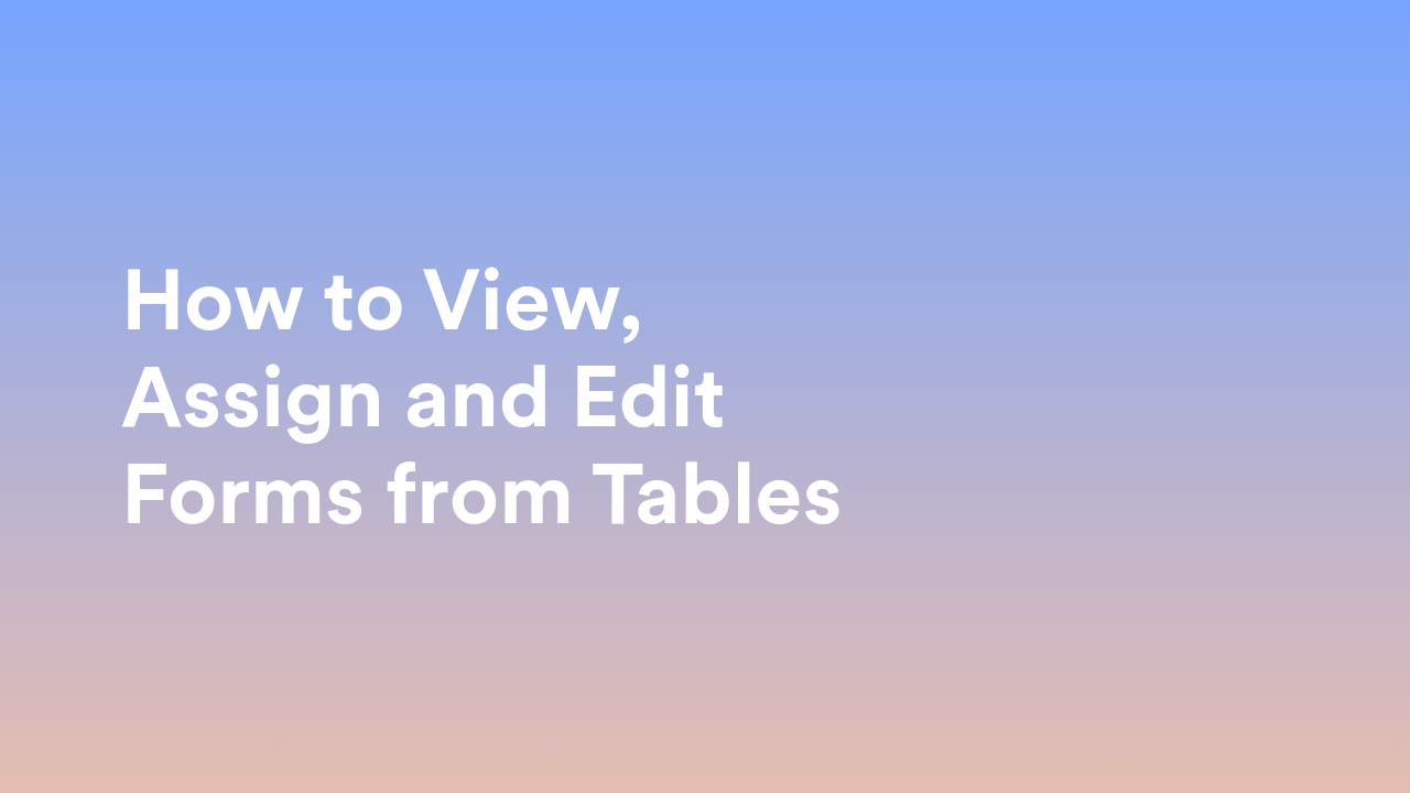 Jotform Tables