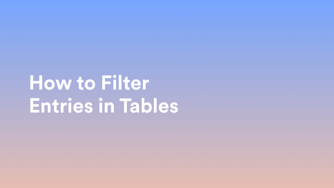 Jotform Tables