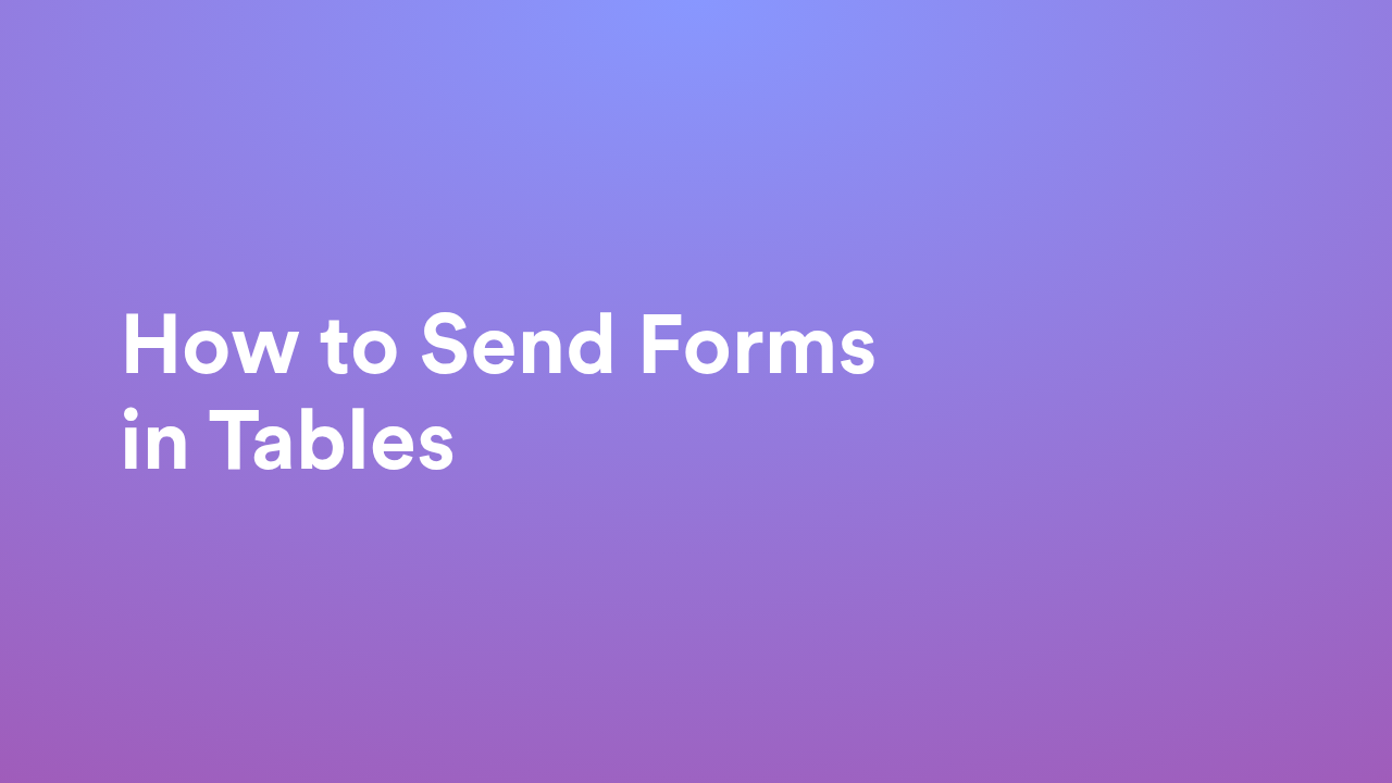 Jotform Tables