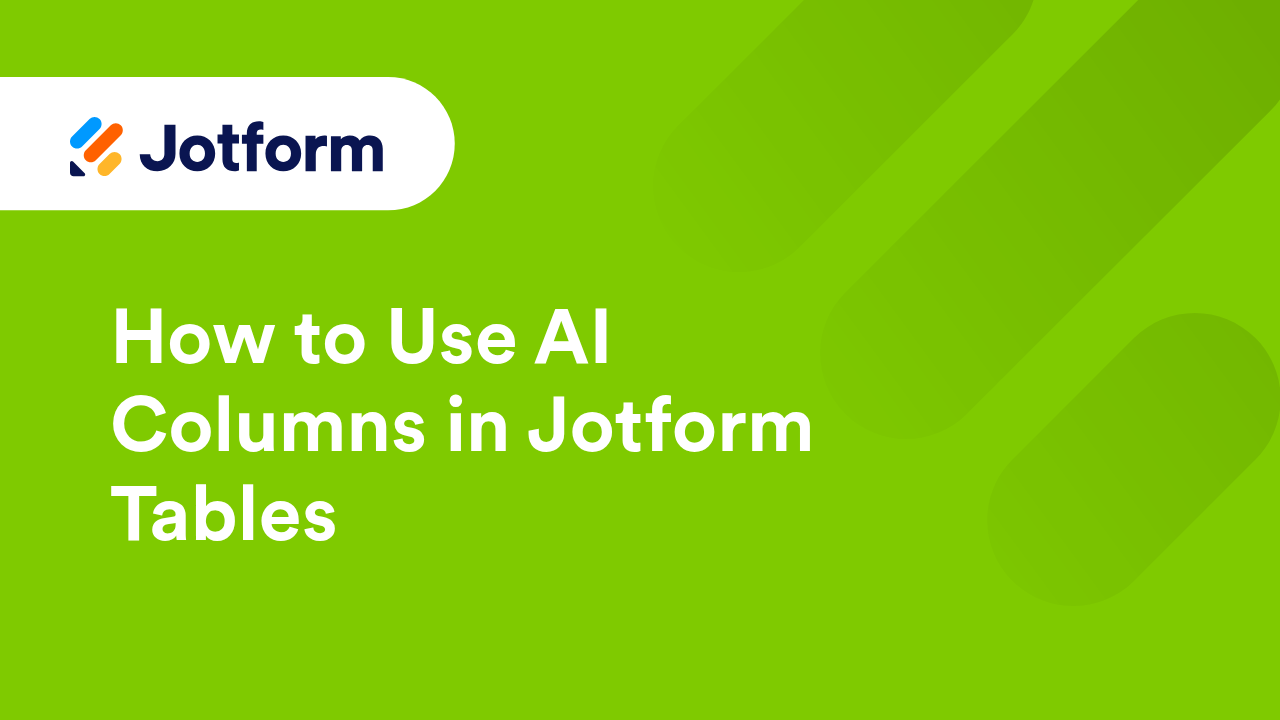 Jotform Tables