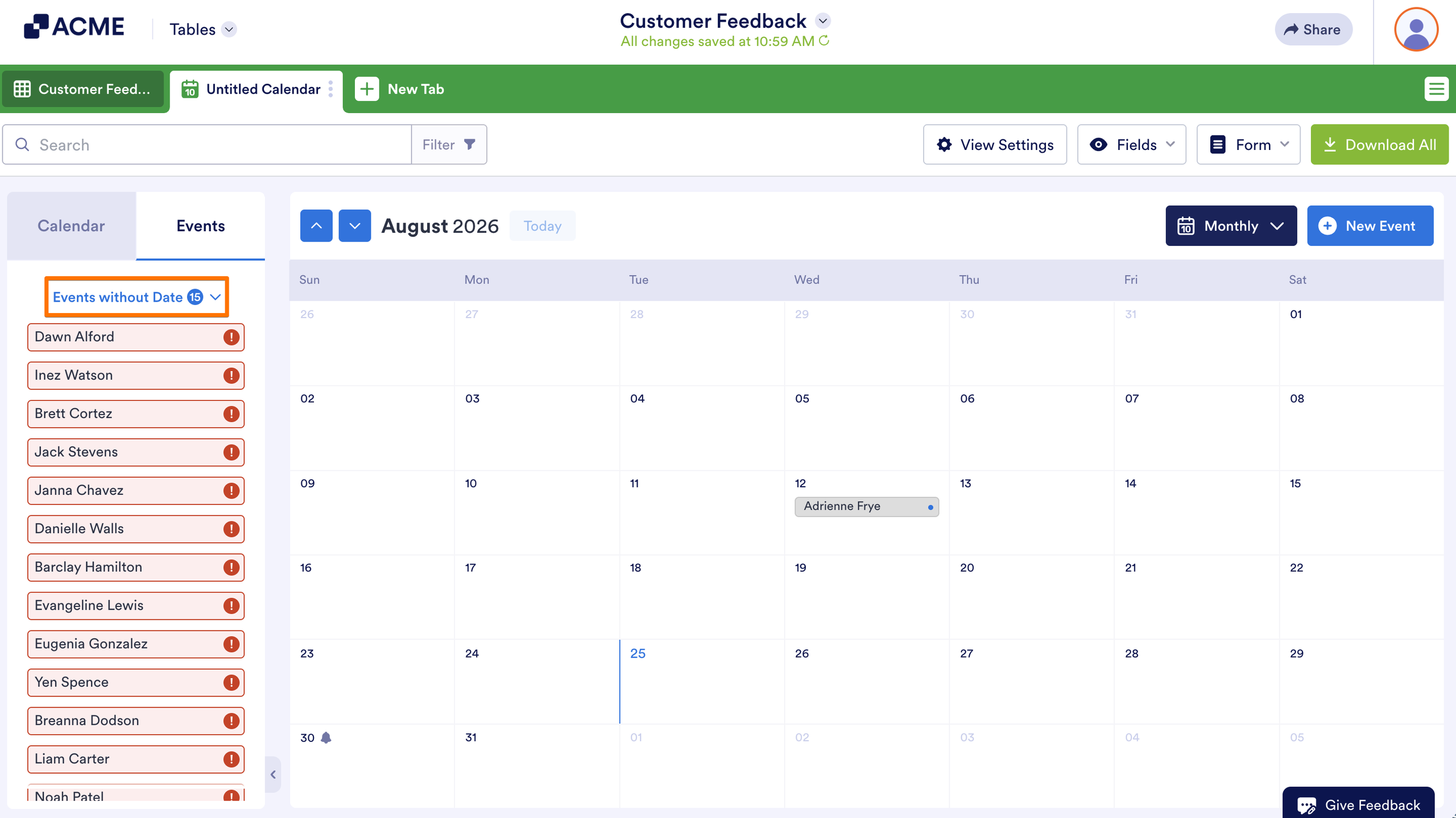 How to Add a Calendar View in Tables Image-20