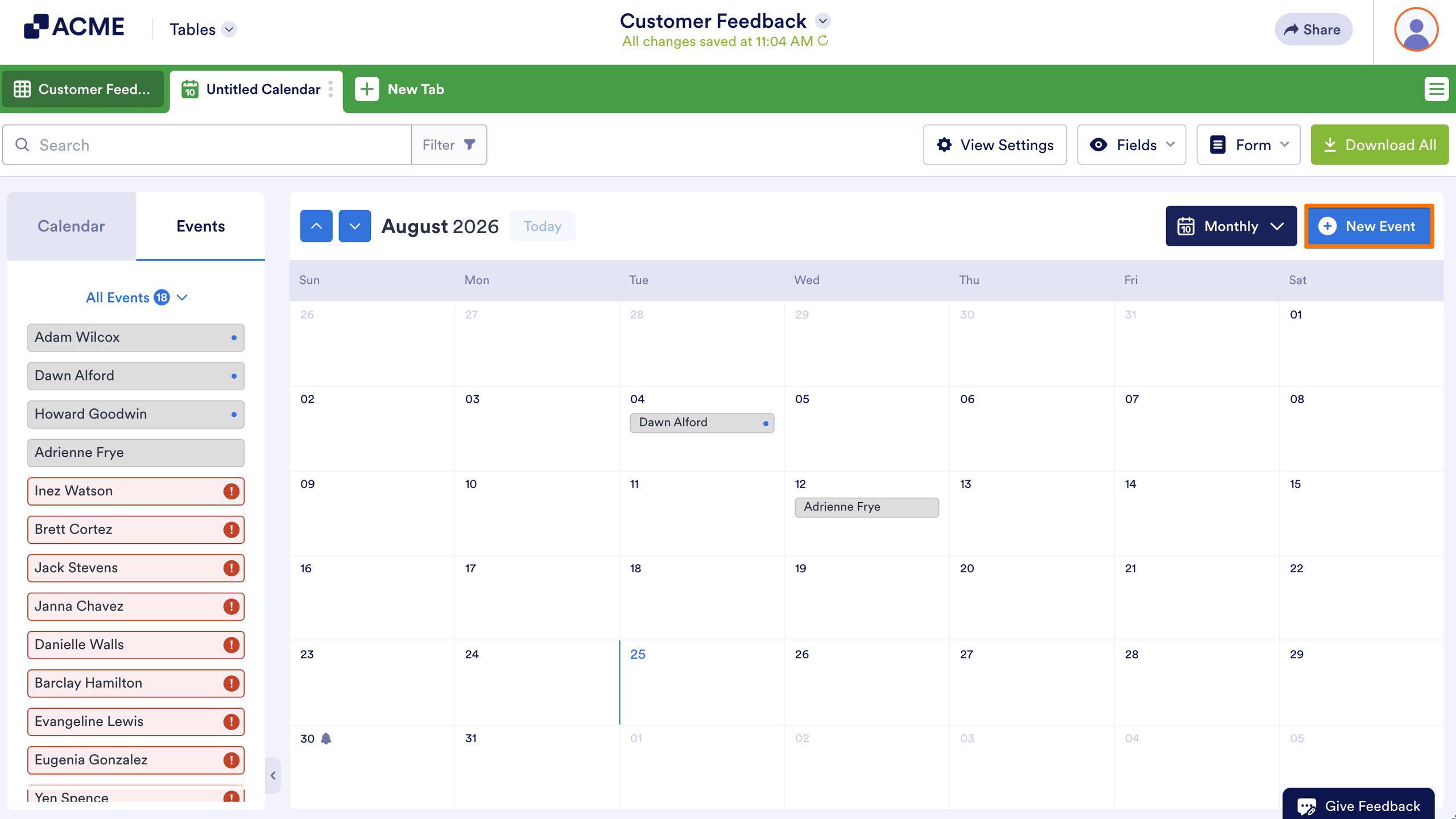 How to Add a Calendar View in Tables Image-22