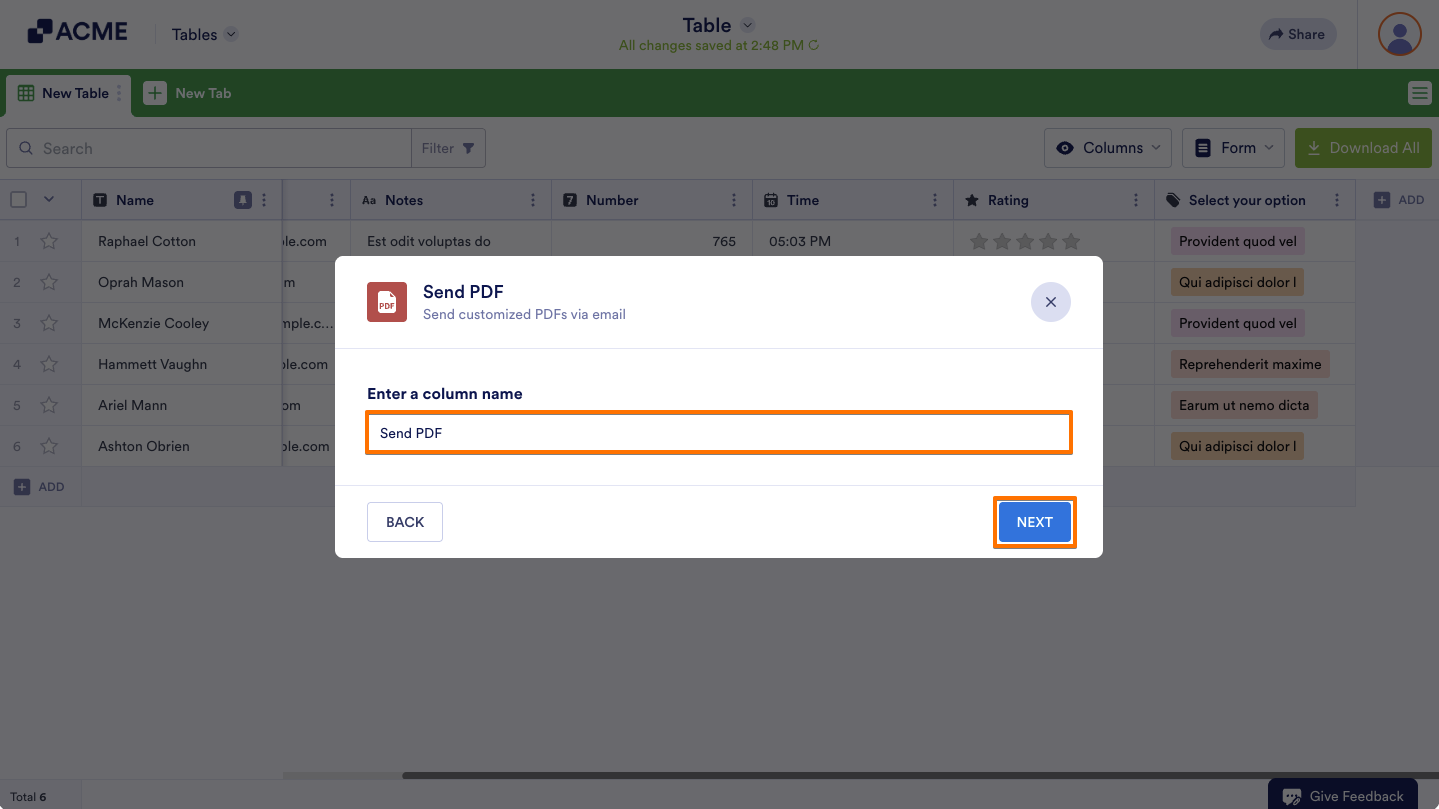 How to Send PDF Reports in Tables Image-3