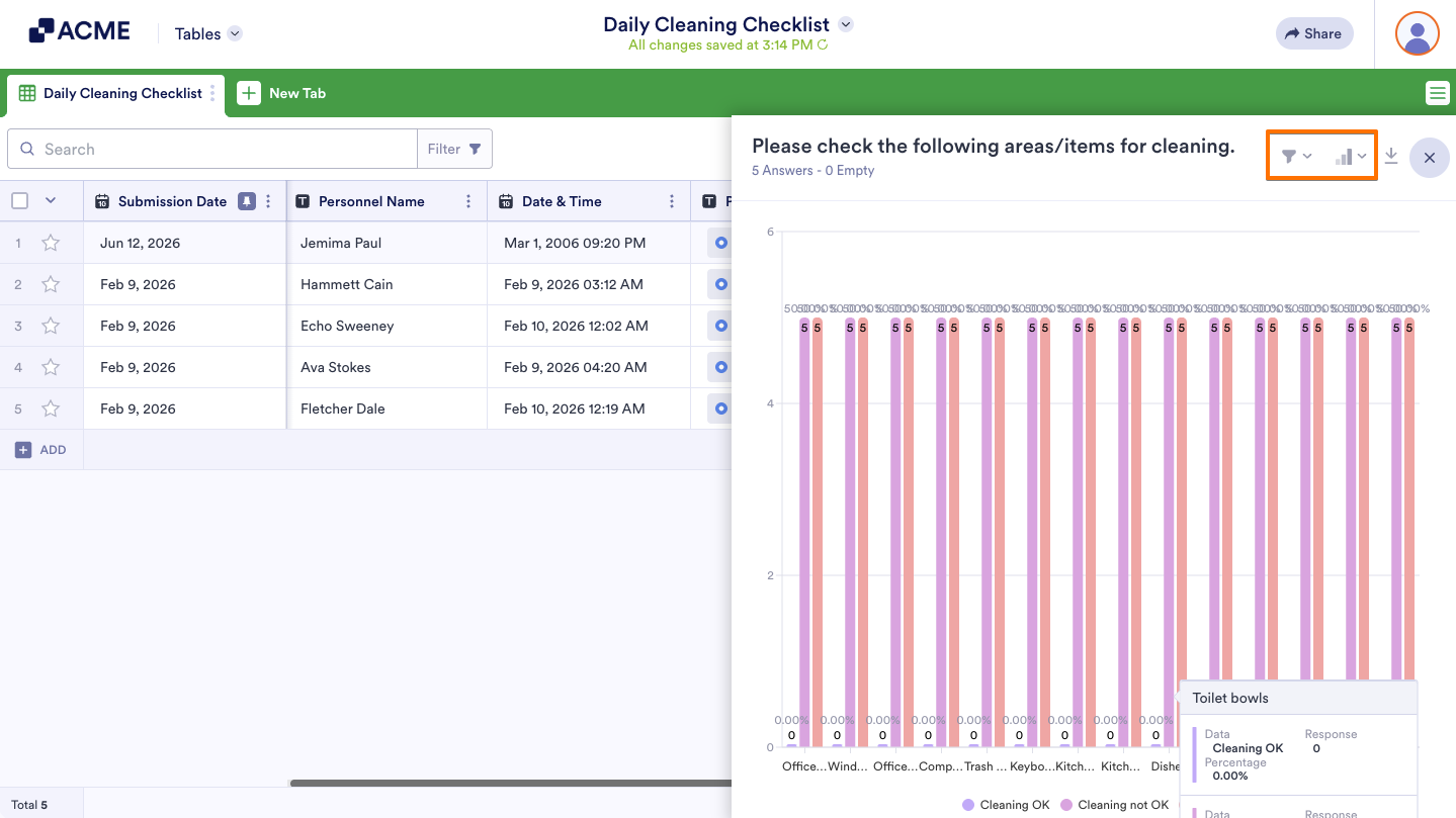 How to View Answer Summary Charts in Tables Image-2