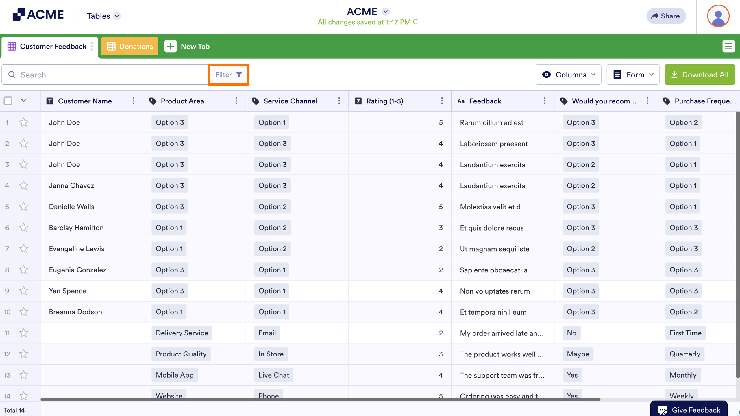 How to Search Submissions in Tables Image-3