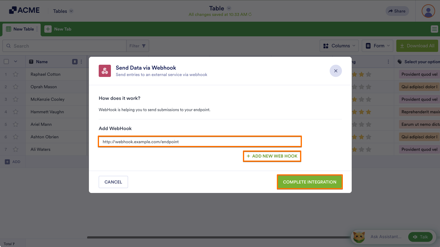 How to Send Data via Webhook in Tables Image-4