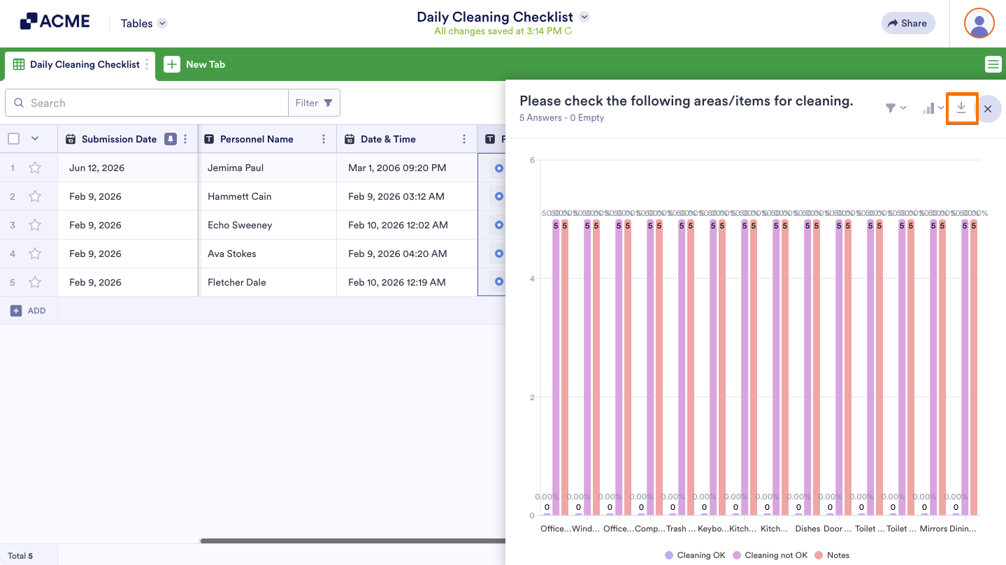 How to View Answer Summary Charts in Tables Image-3