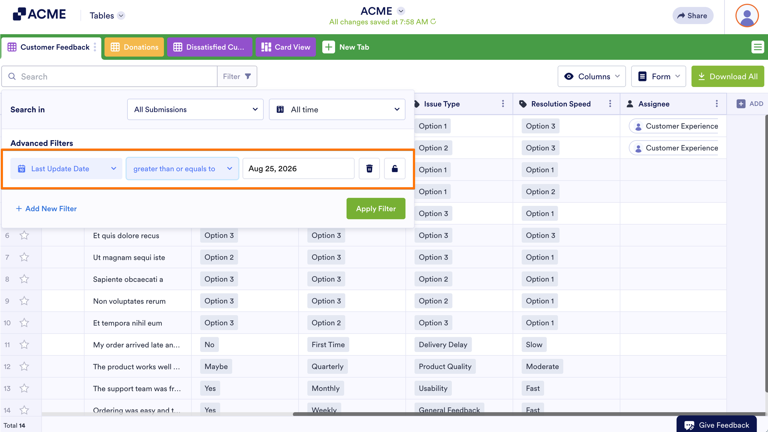 How to Filter Entries in Tables Image-7