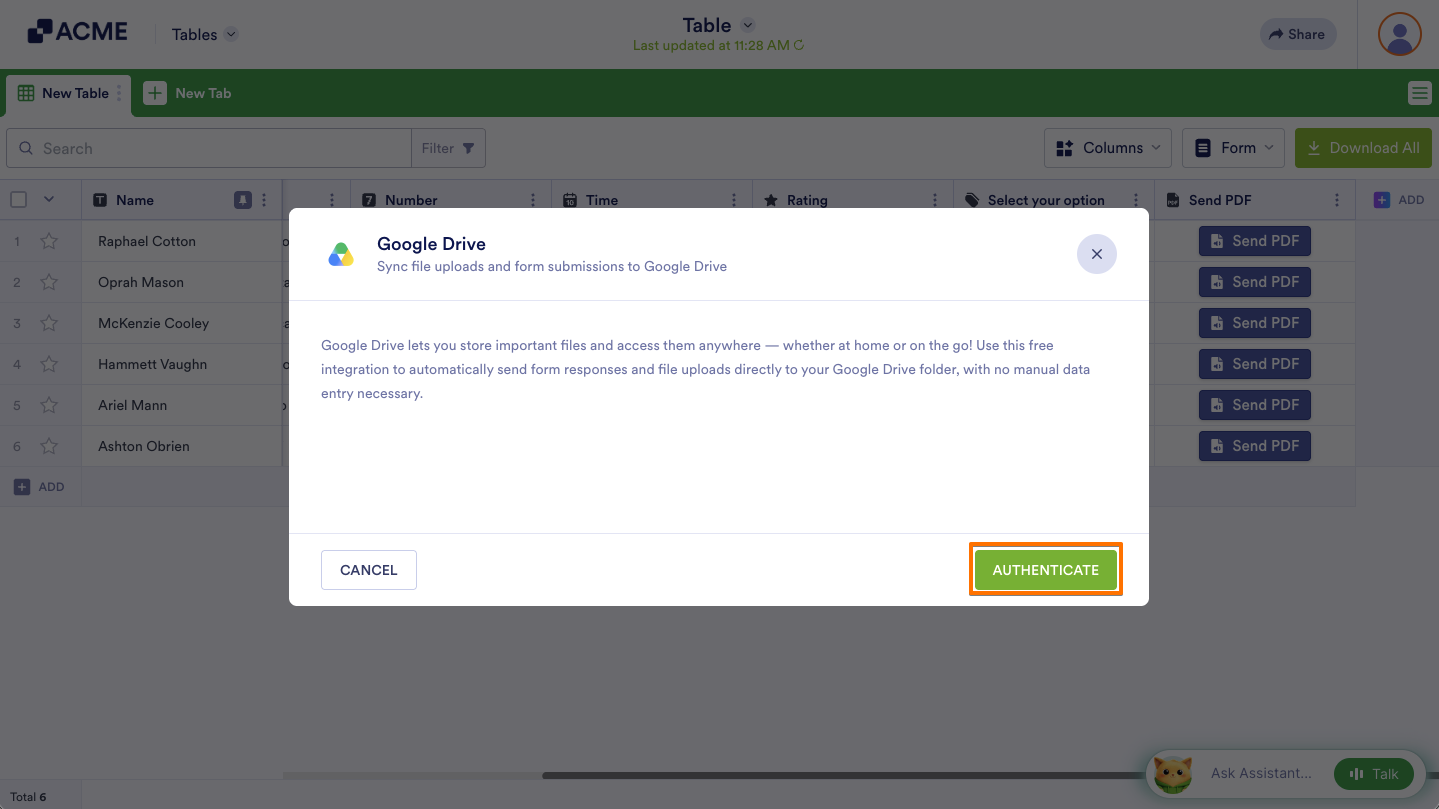 How to Send Data to Other Apps in Tables Image-5