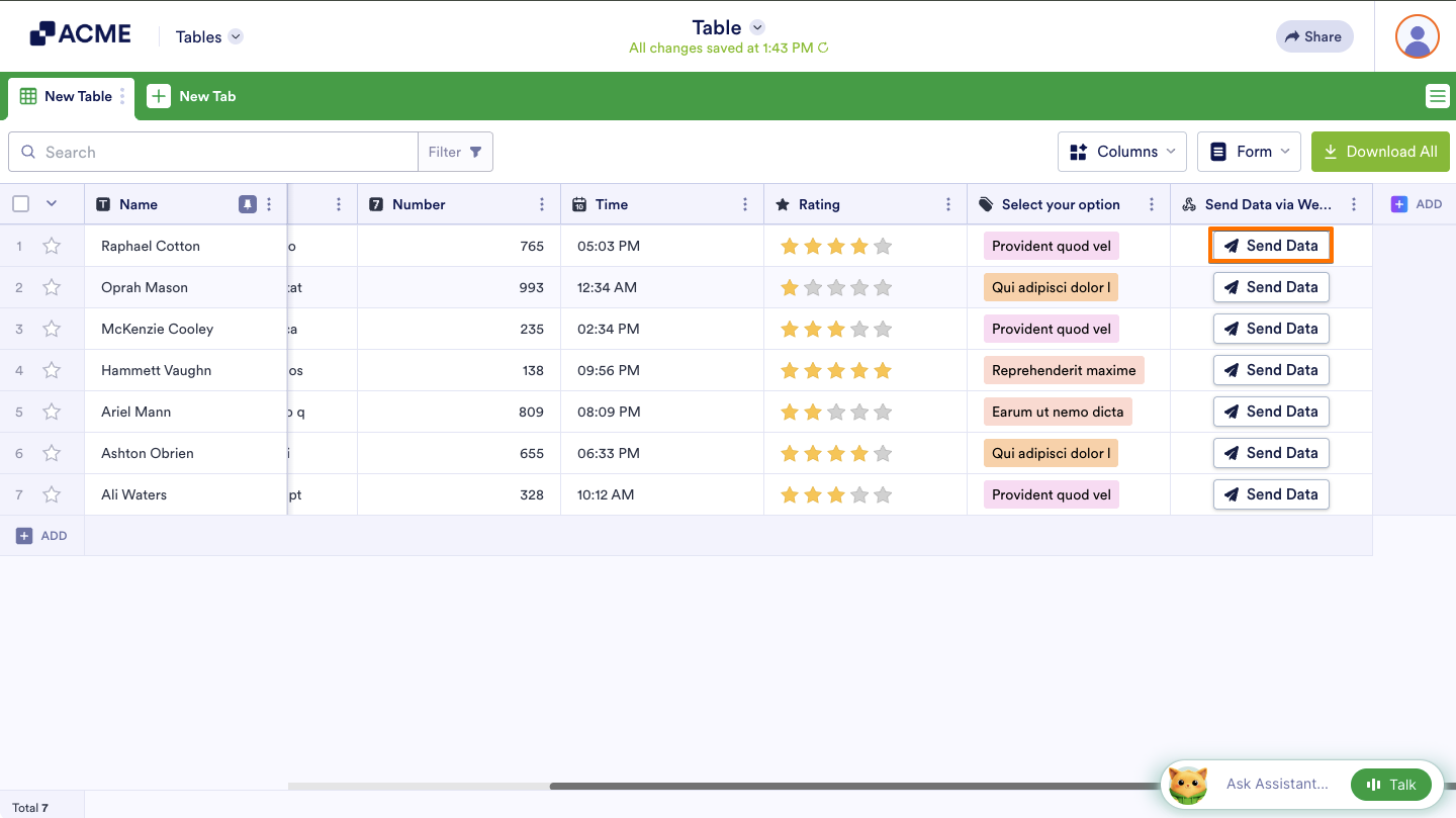 How to Send Data via Webhook in Tables Image-5