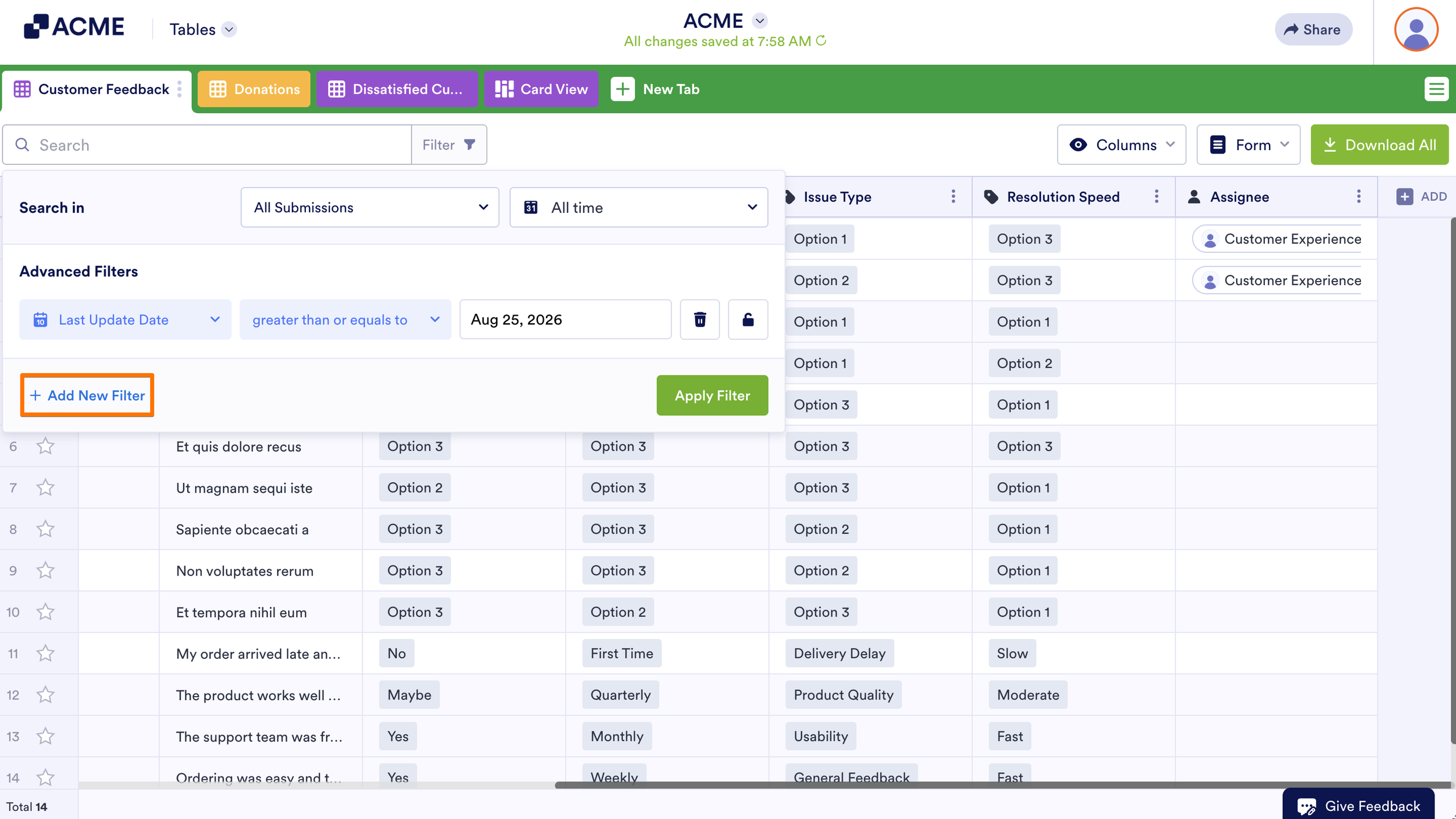How to Filter Entries in Tables Image-8