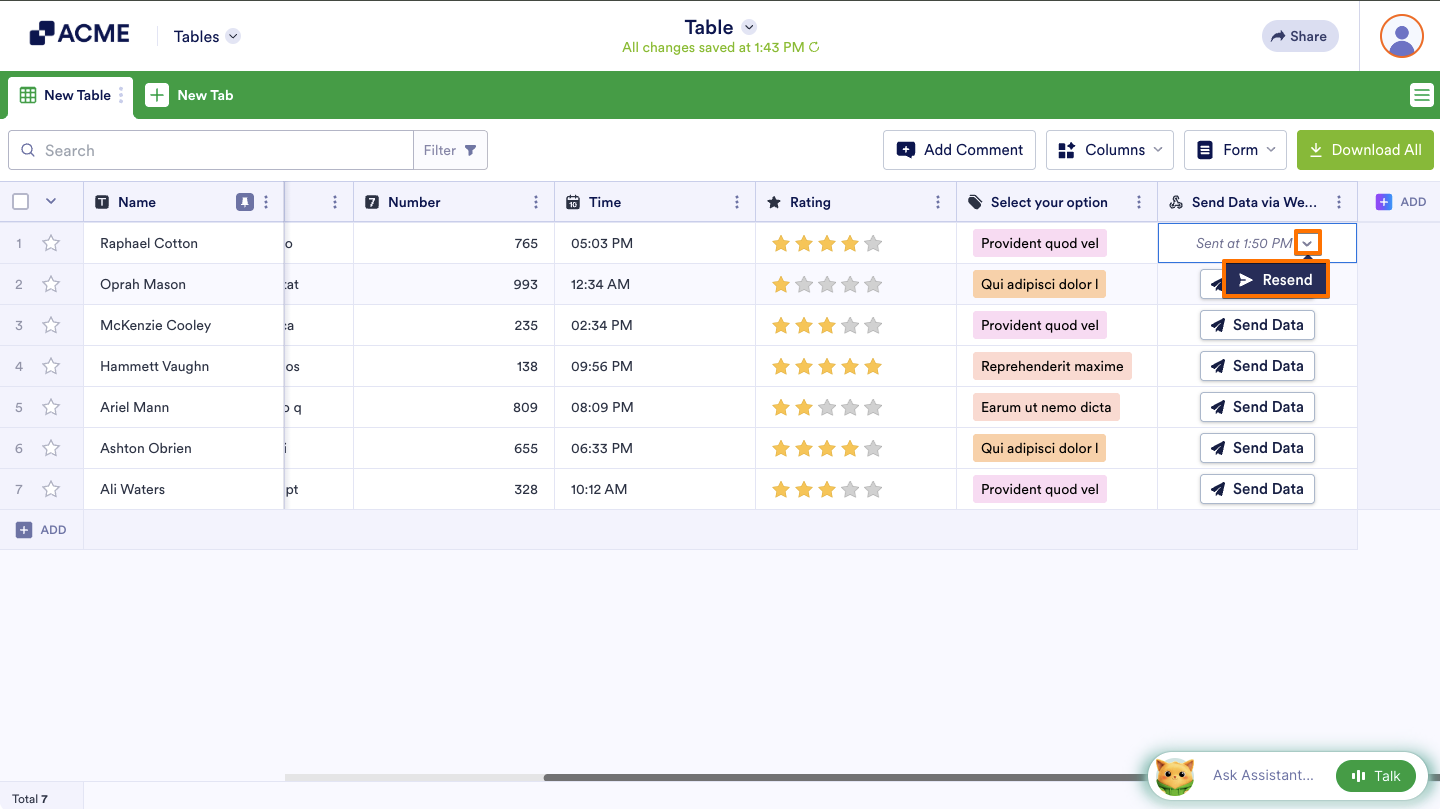 How to Send Data via Webhook in Tables Image-6