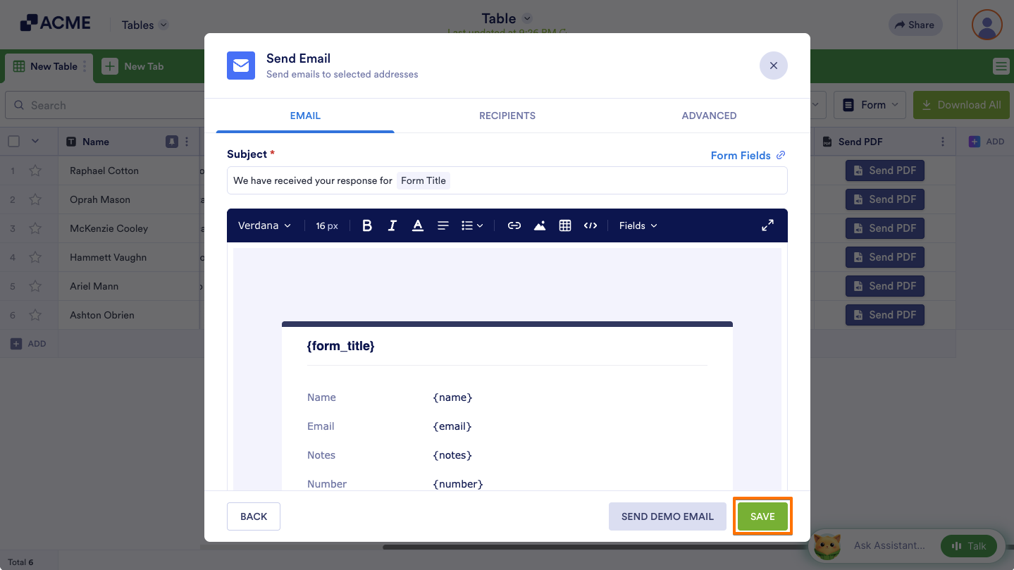 How to Send Email With Form Data in Tables Image-6