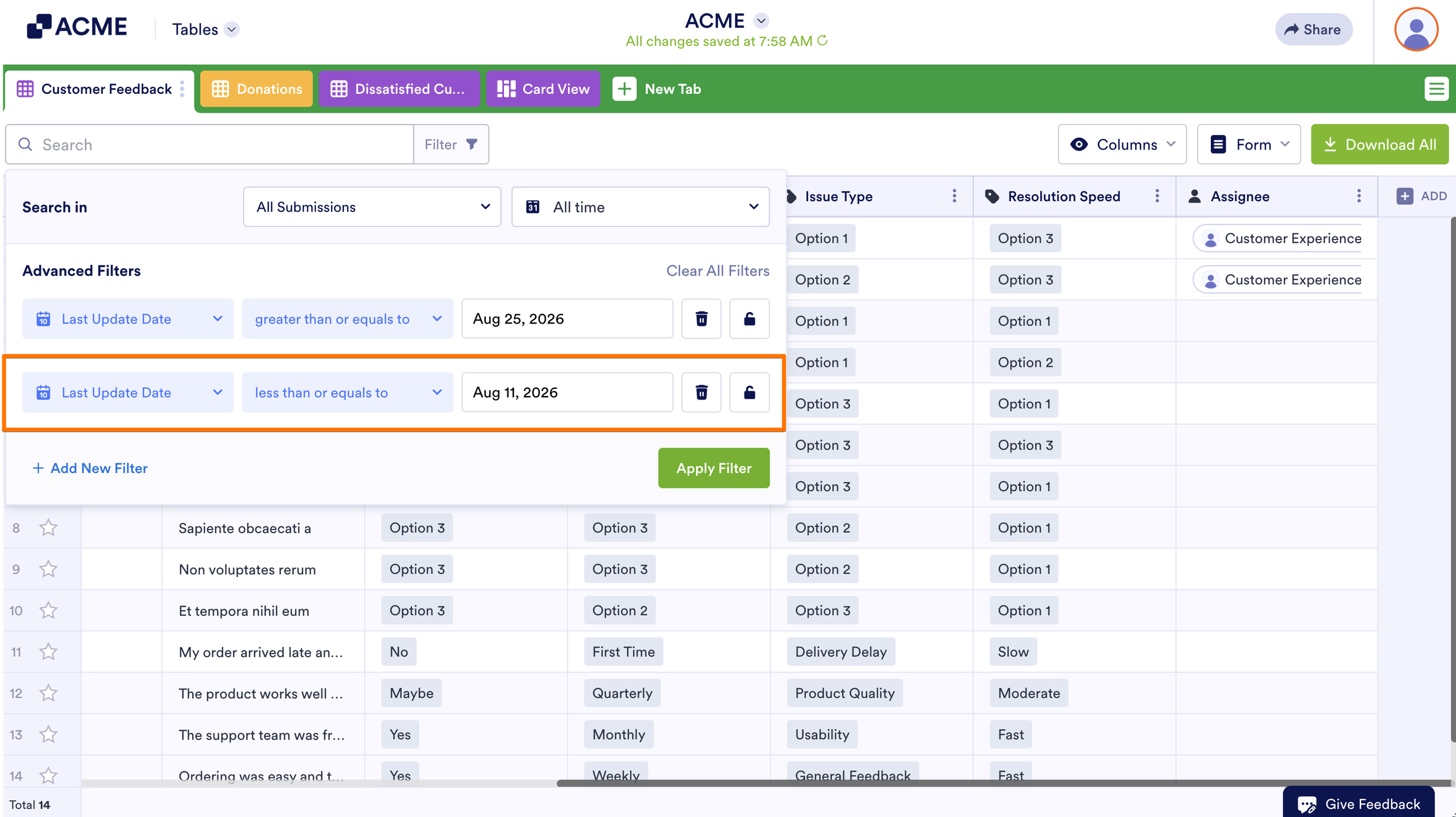 How to Filter Entries in Tables Image-9