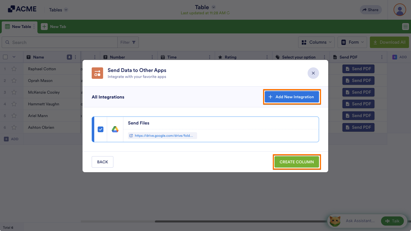 How to Send Data to Other Apps in Tables Image-9