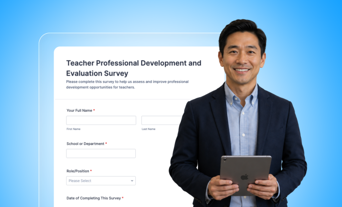 Measure the effectiveness of teacher professional development with Jotform surveys