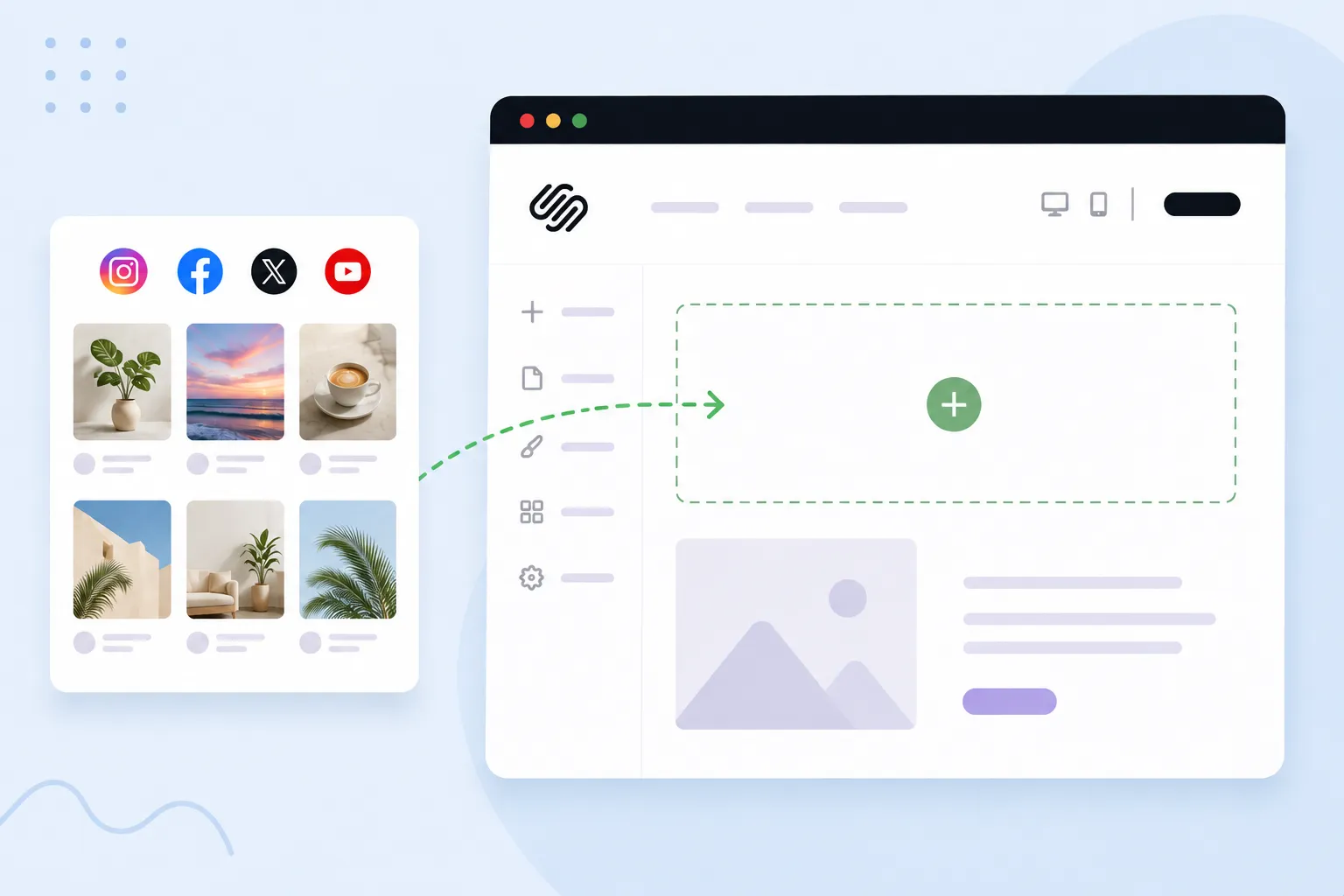 How to add a social media feed to Squarespace