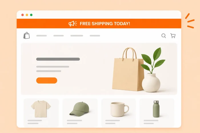 How to add an announcement bar to Shopify