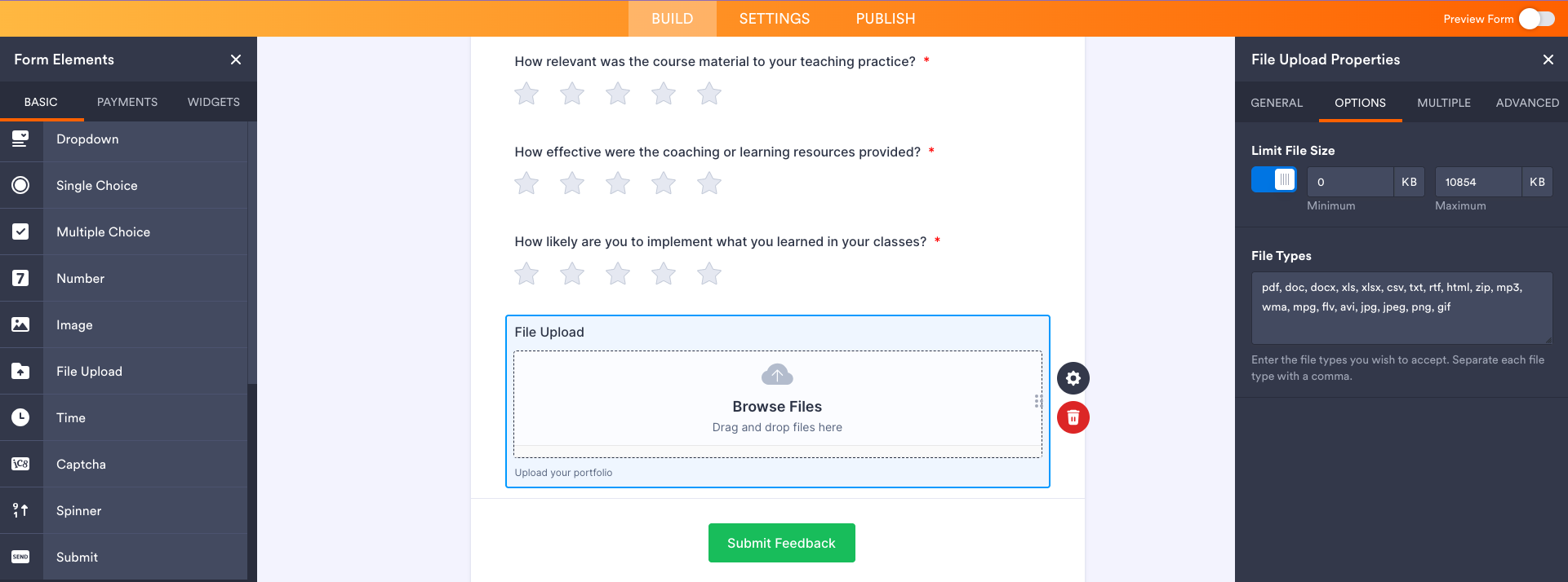 Jotform Form Builder Adding a File Upload Field in you Form