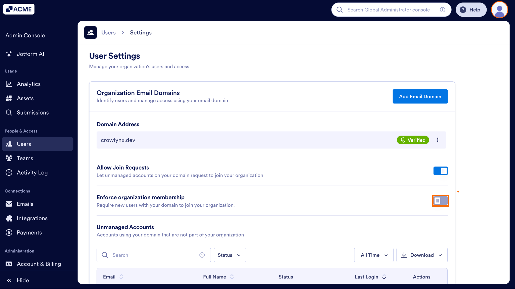 How to Restrict Standard Sign-Ups Outside Your Enterprise Server Image-2
