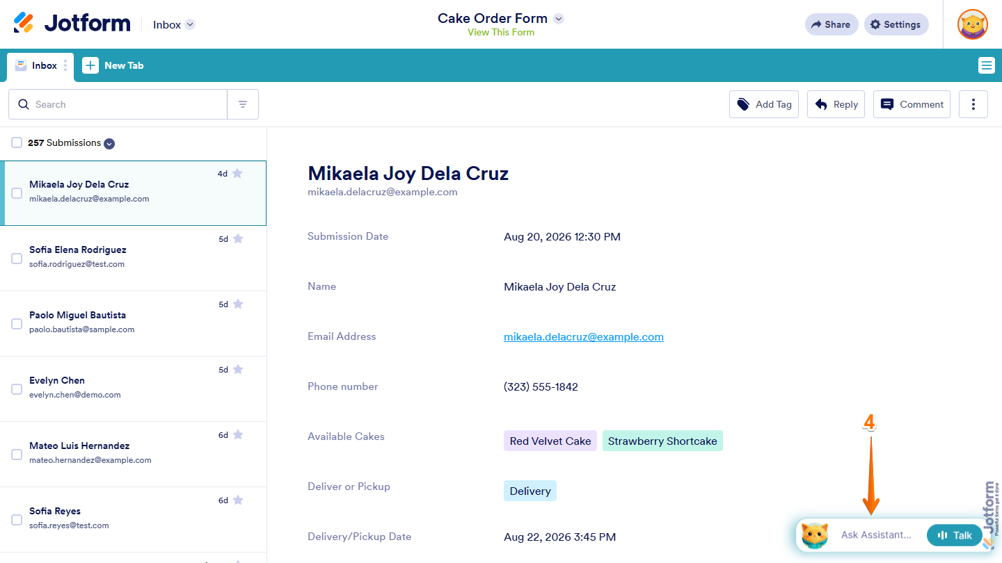 How to Use AI Data Assistant in Jotform Inbox Image-2